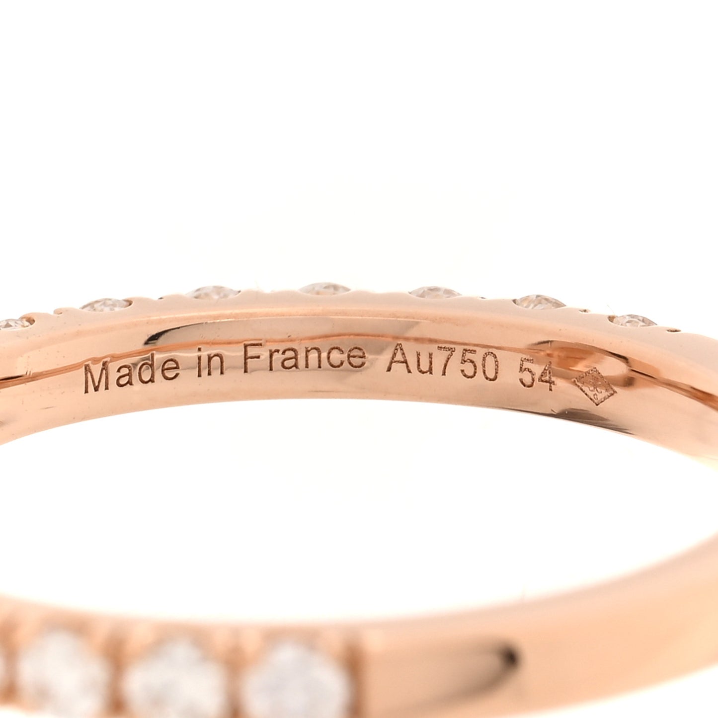 18K Rose Gold Diamond Finesse Ring 54 6.75