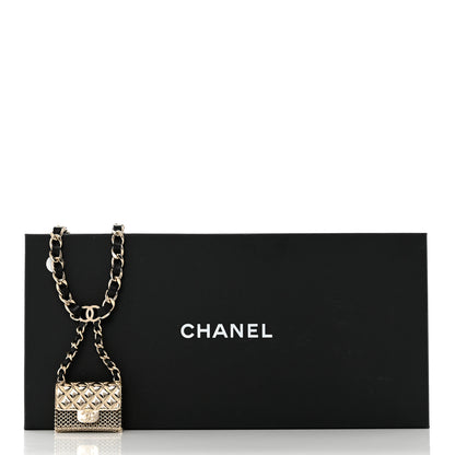 Chanel Lambskin Chain CC Flap Bag Belt 90 Black Gold 5 of 5