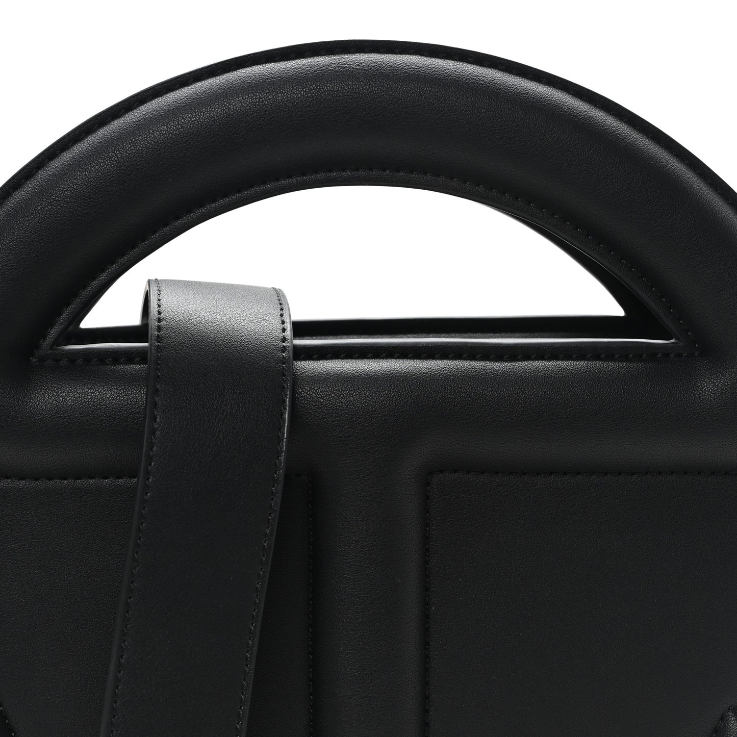 Vegan Leather Major Circle Bag Black