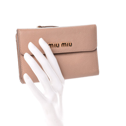 Miu Miu Goatskin Madras Flap Wallet Cammeo 2 of 16