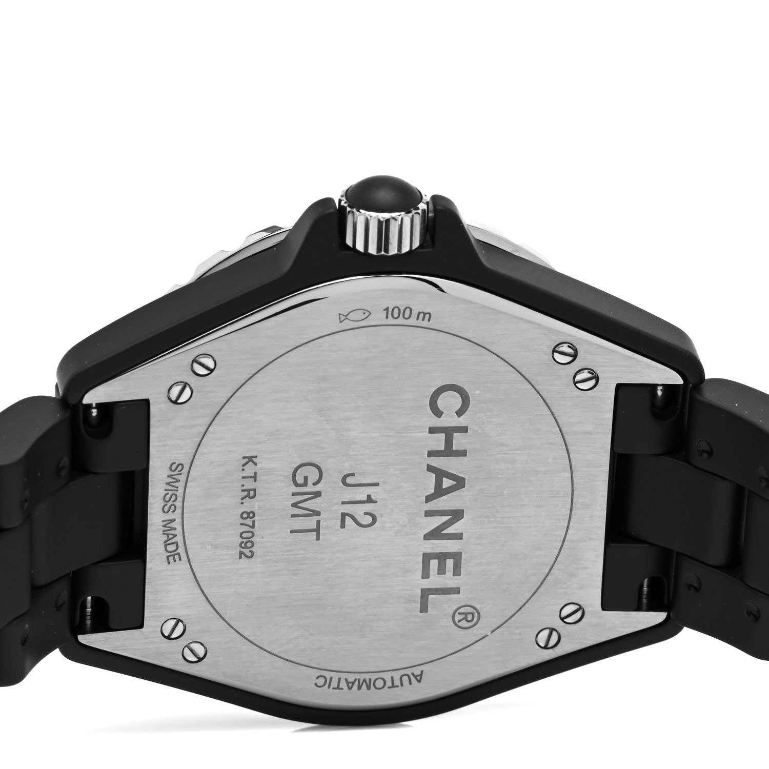 Chanel Stainless Steel Matte Ceramic 41mm J12 GMT Automatic Watch Black 4 of 5