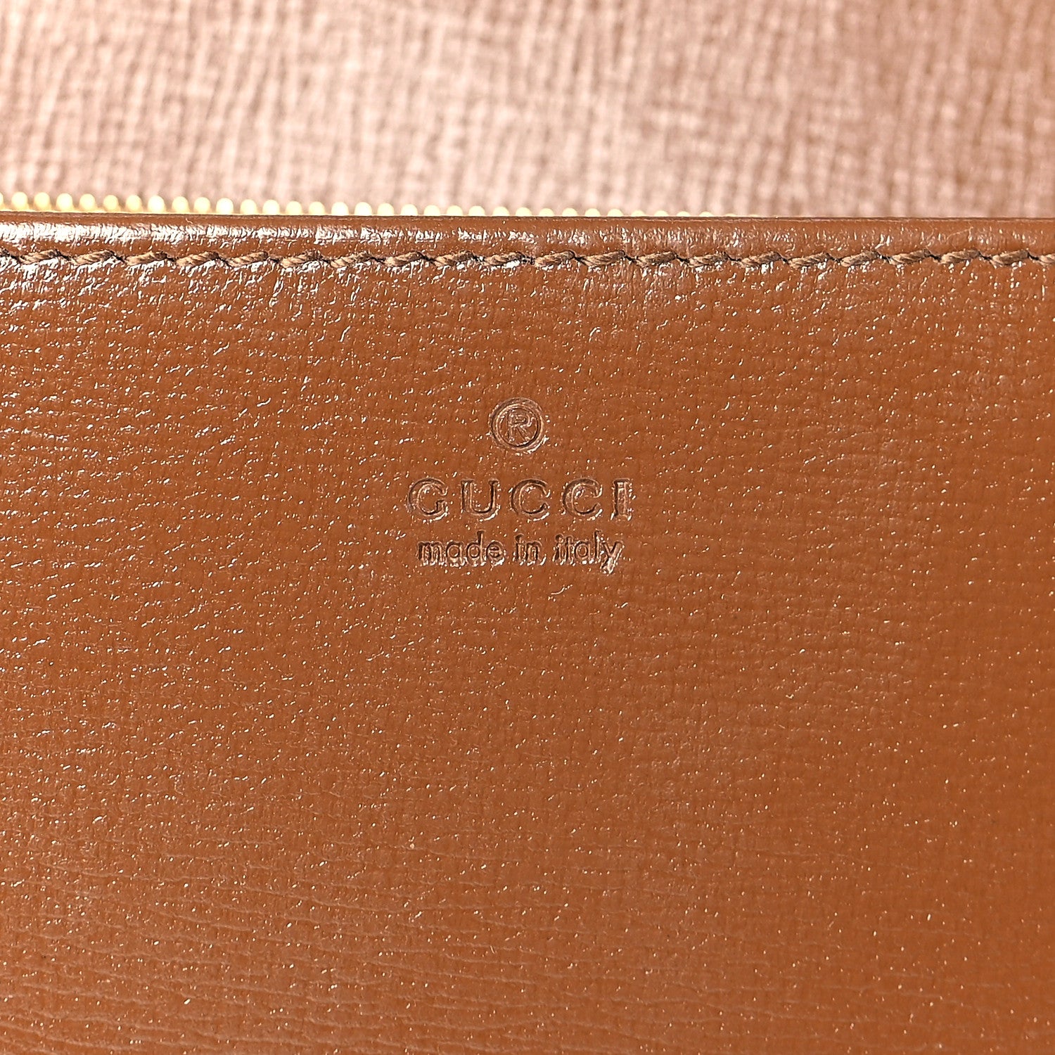 Gucci GG Supreme Monogram Azalea Calfskin Horsebit 1955 Wallet On Chain Beige Ebony Brown Sugar 6 of 10