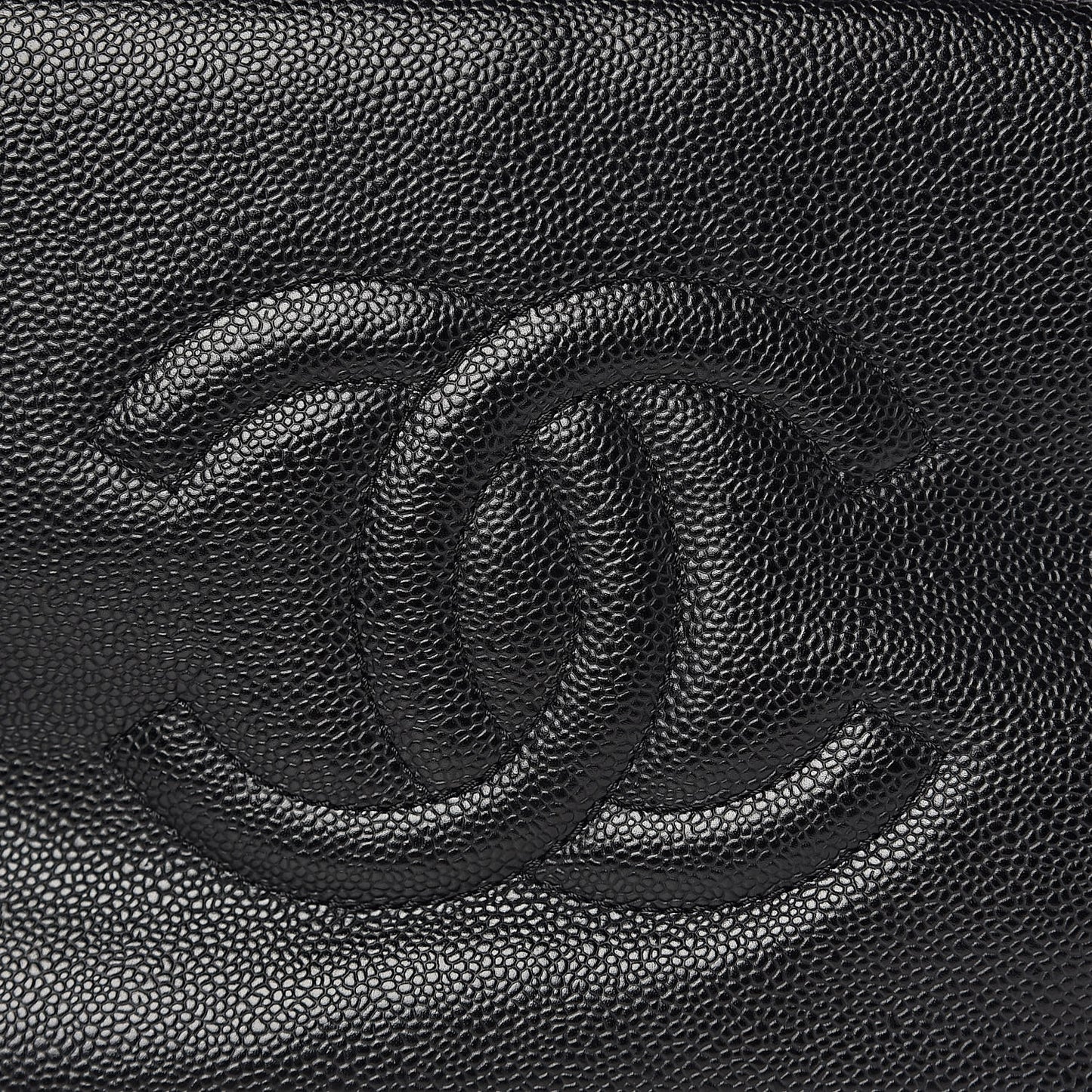 Soft Caviar CC Medium Top Handle Tote Black
