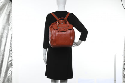 Balenciaga Agneau Giant 12 Hardware Zip Traveler Backpack Rouge Ambre 2 of 13