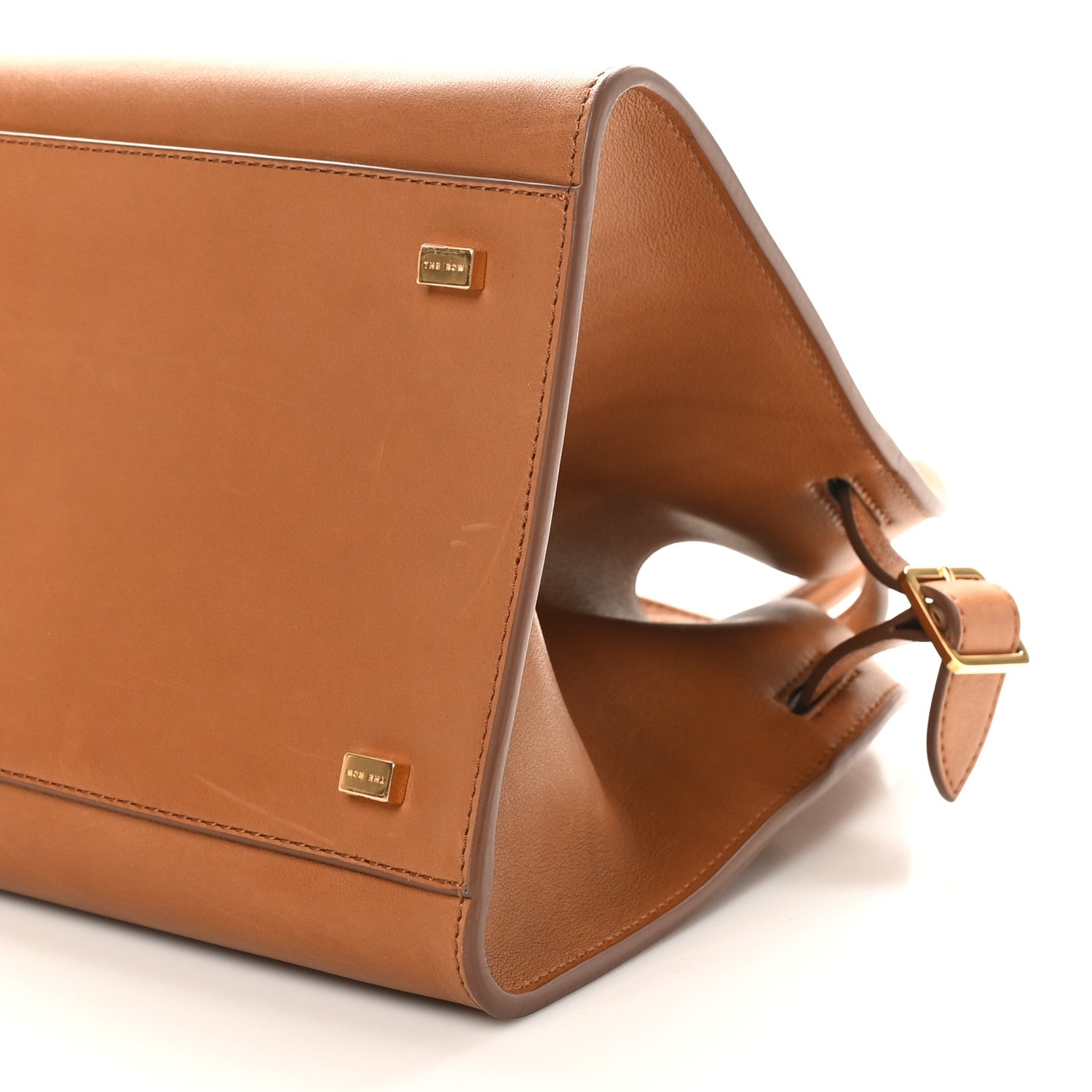 The Row Polished Saddle Calfskin Soft Margaux 12 Cuir 9 of 9
