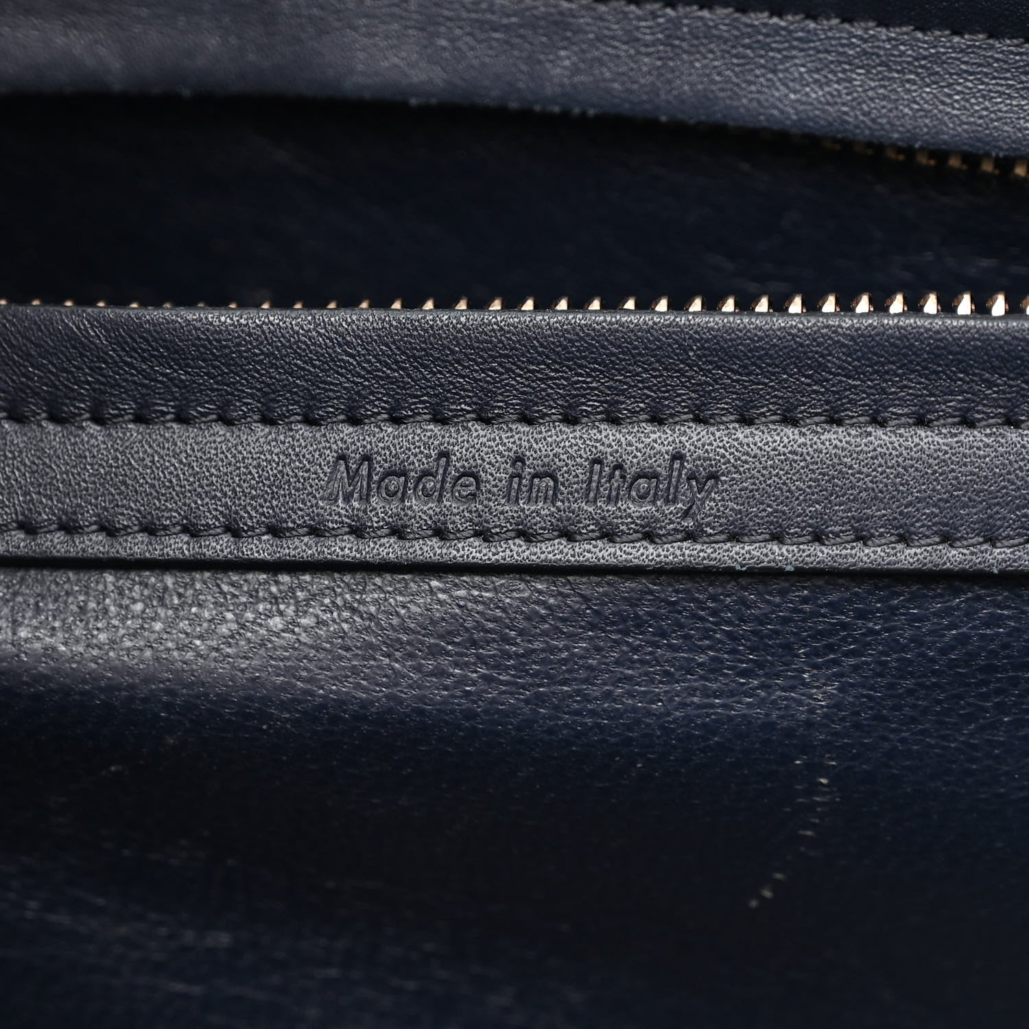 Celine Crocodile Embossed Nubuck Medium Phantom Luggage Navy Blue 5 of 18