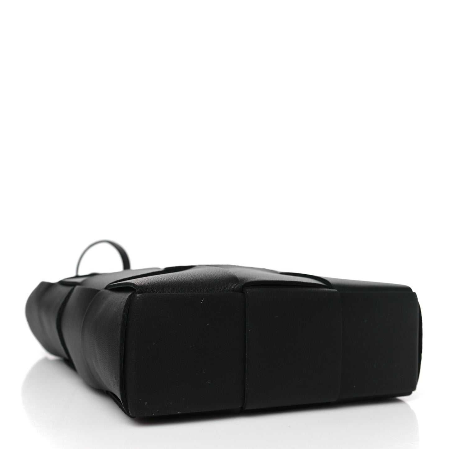 Lambskin Maxi Intrecciato North South Cassette Tote Black