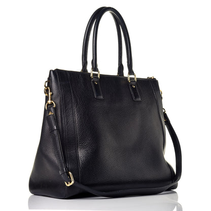 MCM Grained Calfskin Studded Tote Black 5 of 16