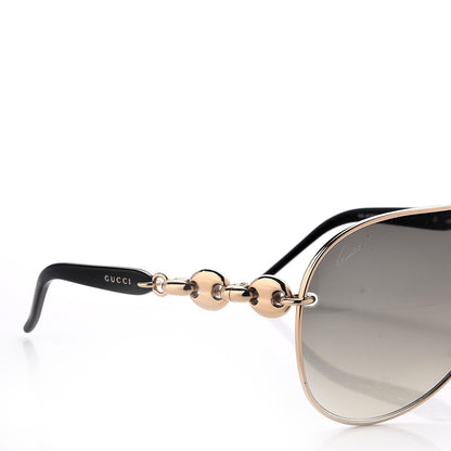 Gucci Marina Chain Aviator Sunglasses GG 4225/S Gold Black 7 of 9