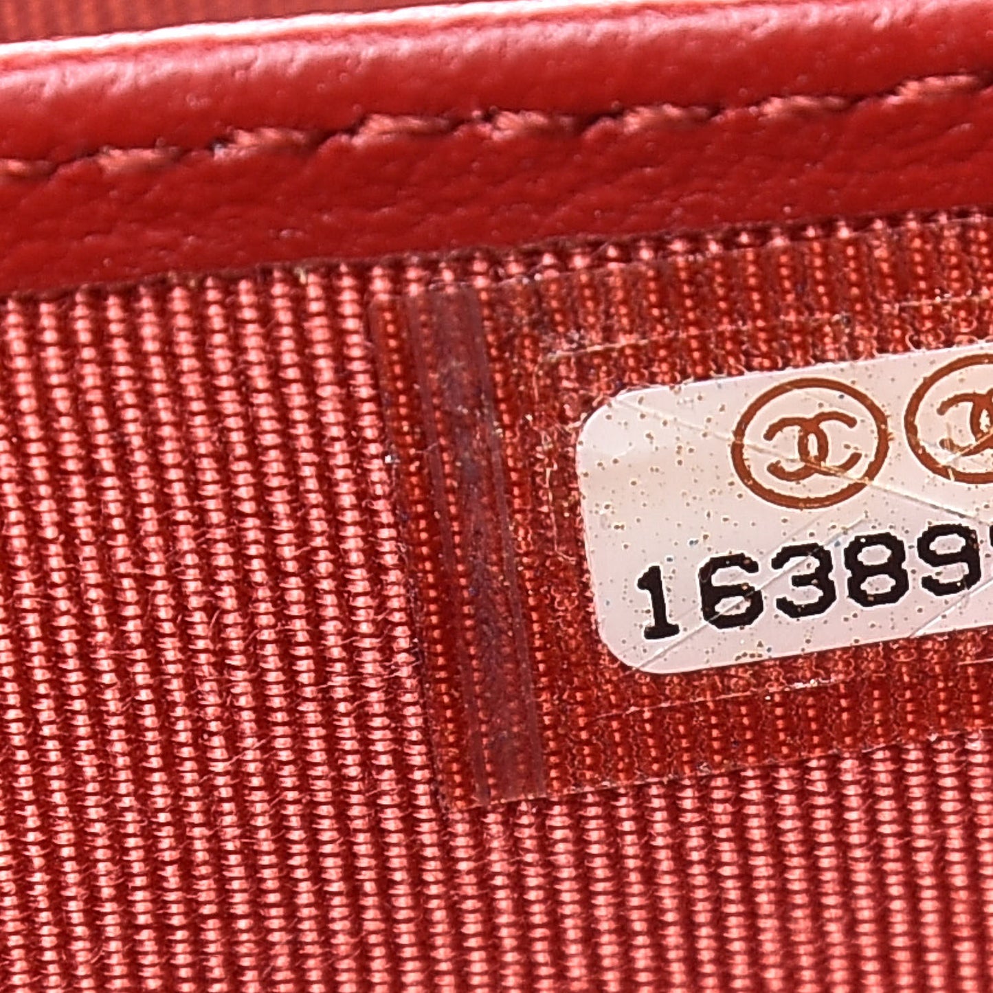 Lambskin Quilted Large Gusset Zip Around Wallet Red