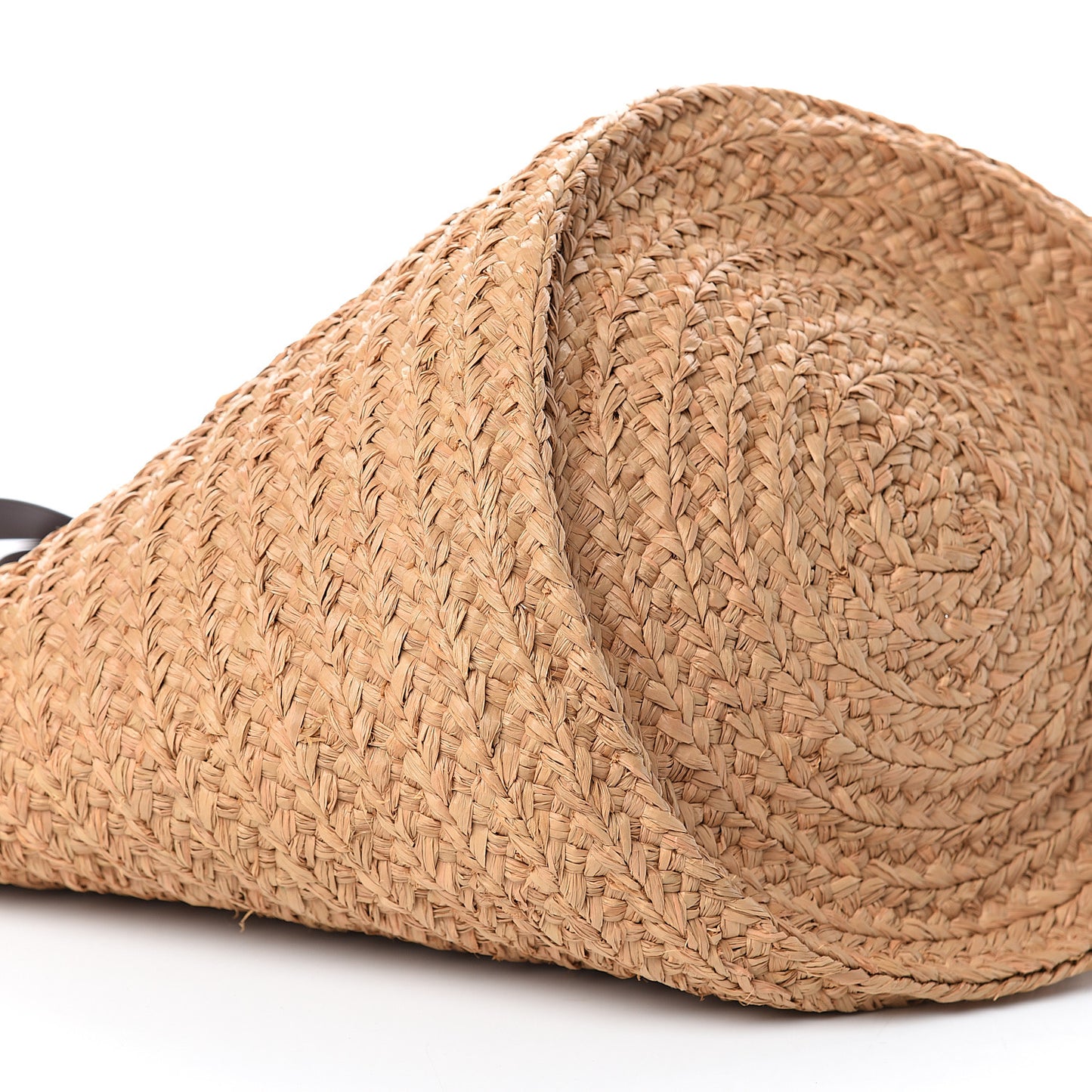 Raffia Calfskin Medium Panier Tote