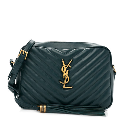 Saint Laurent Calfskin Matelasse Monogram Lou Camera Bag Turquoise 1 of 10