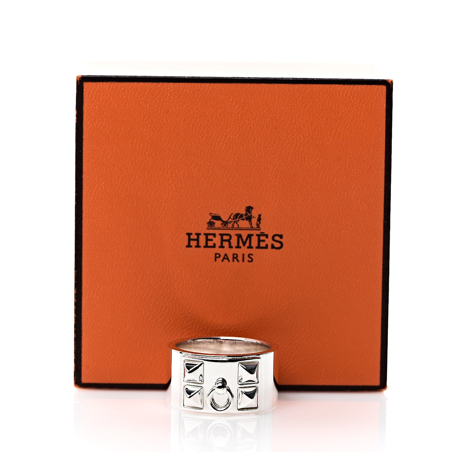 Sterling Silver Collier De Chien CDC Ring 59 8.75