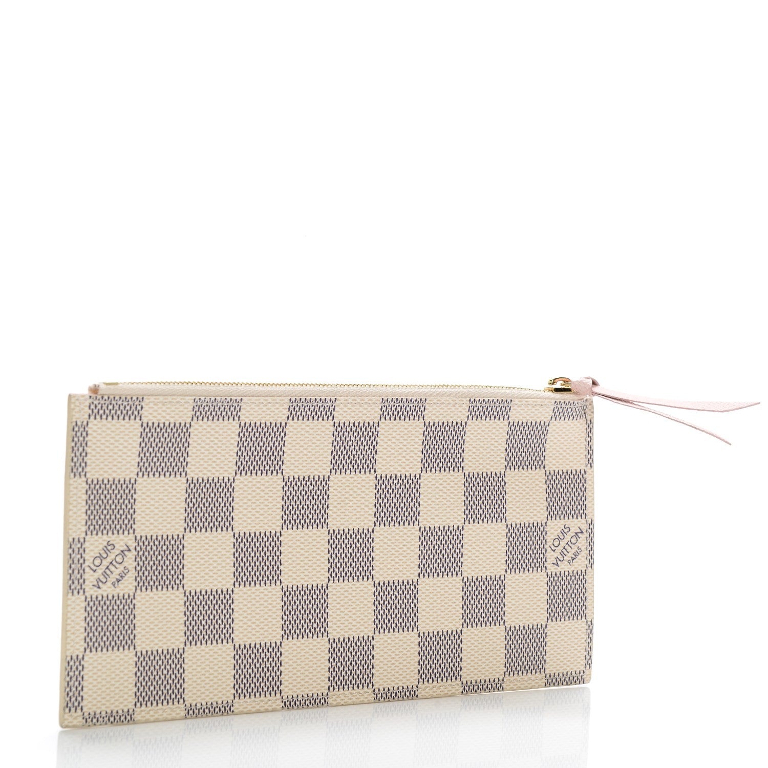 Louis Vuitton Damier Azur Felicie Chain Wallet Zippered Insert Rose Ballerine 3 of 6