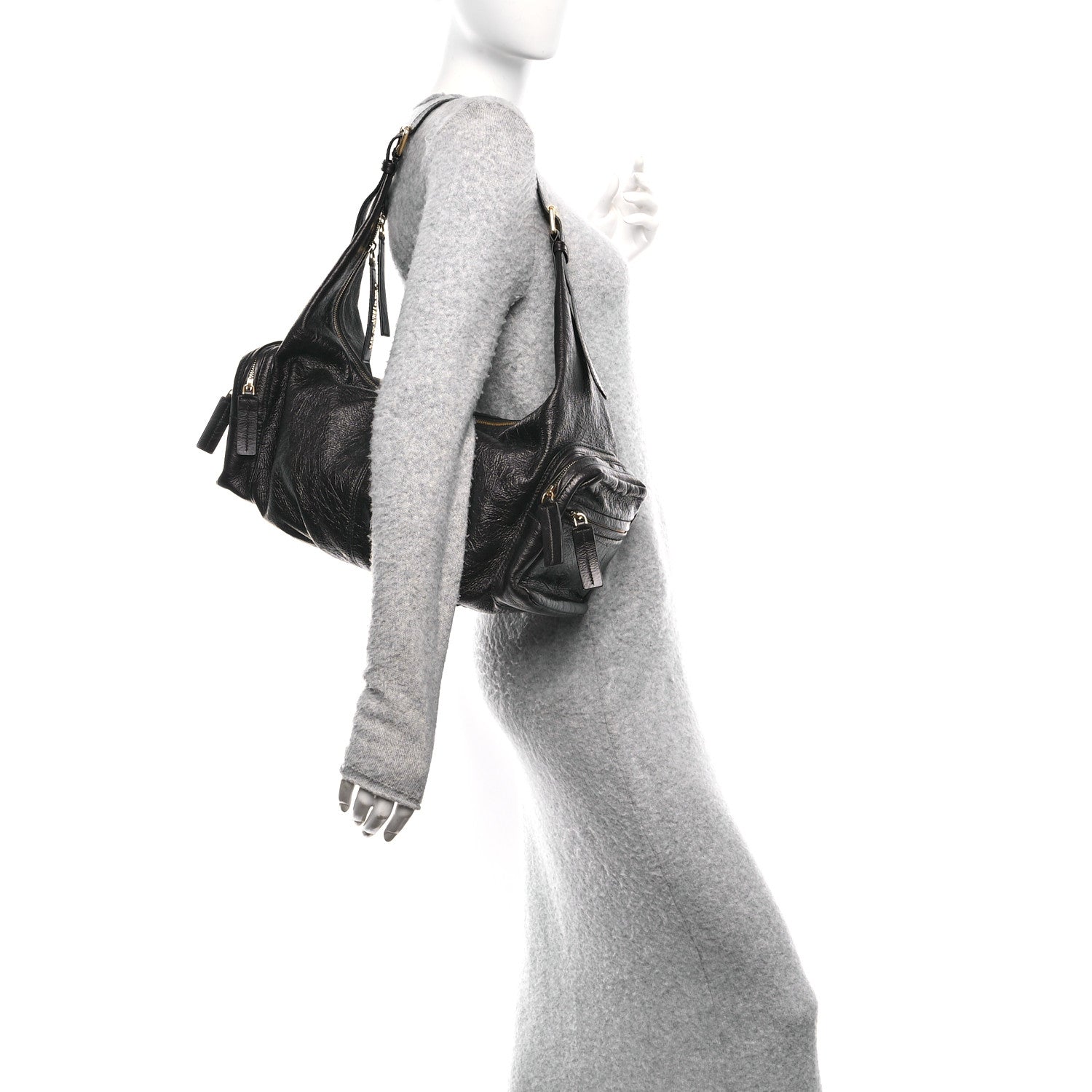 Christian Dior Crinkled Calfskin Large Grand Tour Multipocket Bag Black 2 of 11