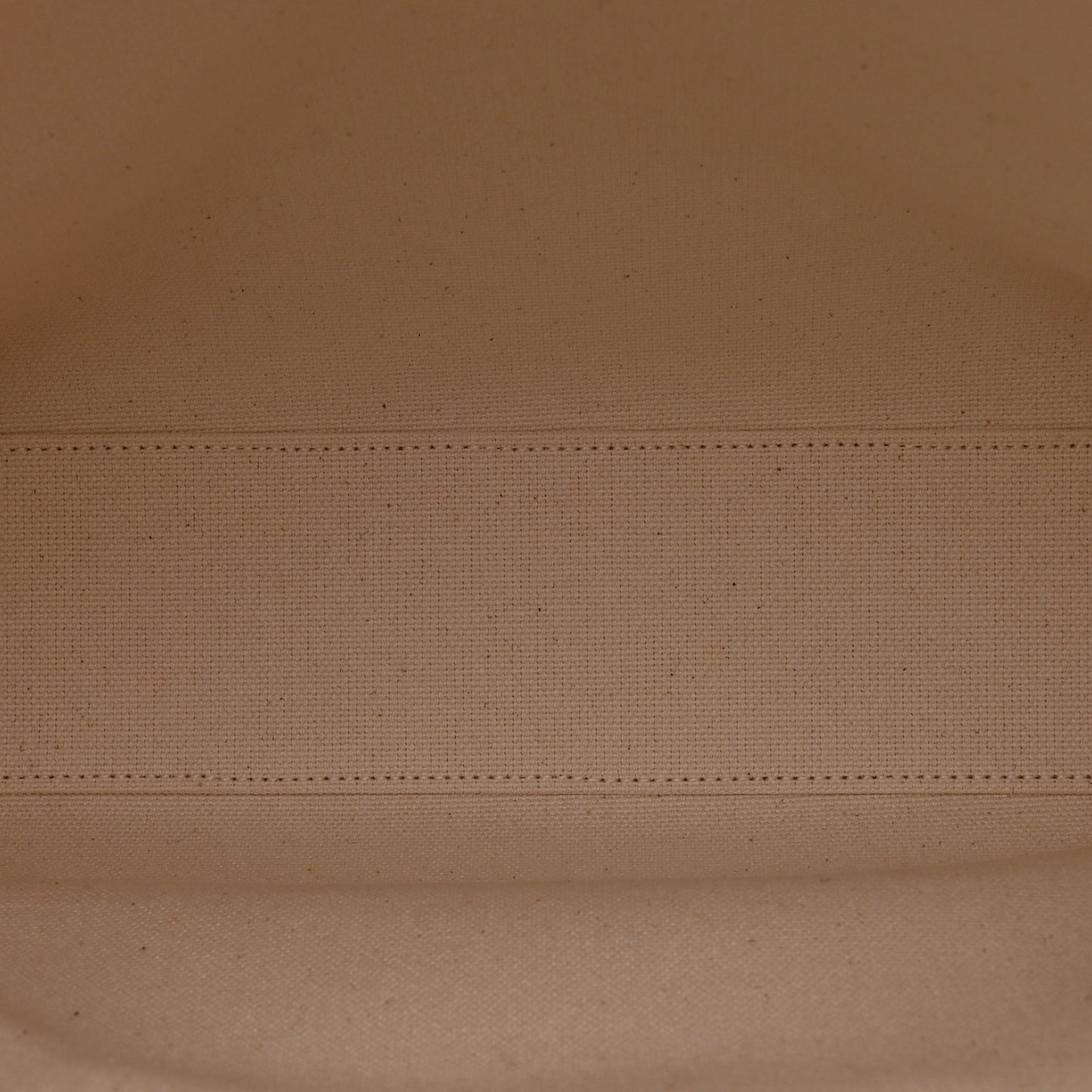 Canvas Calfskin Logo Print Vertical Cabas Natural Tan