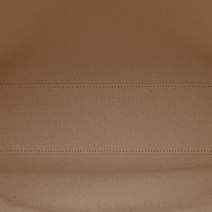 Celine Canvas Calfskin Logo Print Vertical Cabas Natural Tan 5 of 10