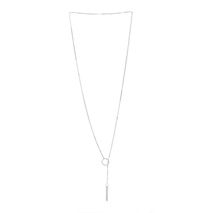 Gucci 18K White Gold 20mm Lariat Necklace 3 of 6