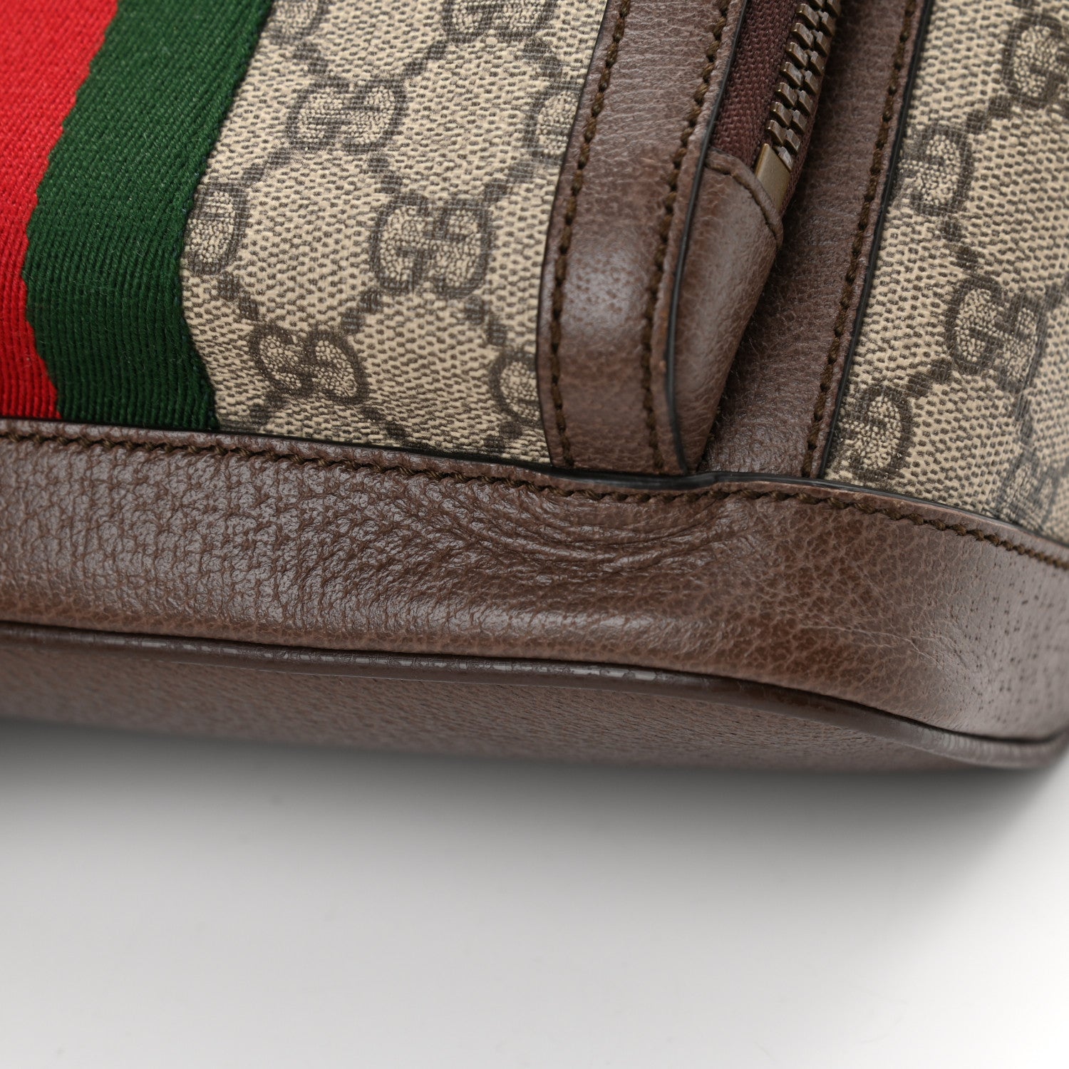 Gucci GG Supreme Monogram Calfskin Web Small Ophidia Day Backpack Beige Ebony New Acero 11 of 12