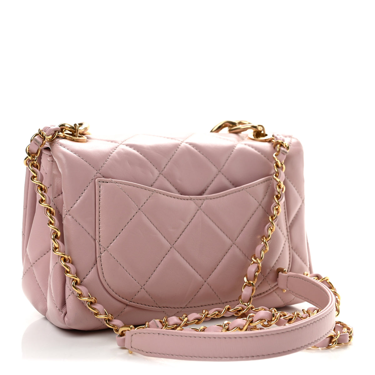 Chanel Lambskin Quilted Color Match Small Flap Light Pink 3 of 12