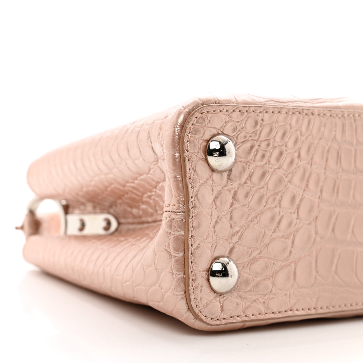 Louis Vuitton Iridescent Alligator Capucines BB Pink 8 of 10