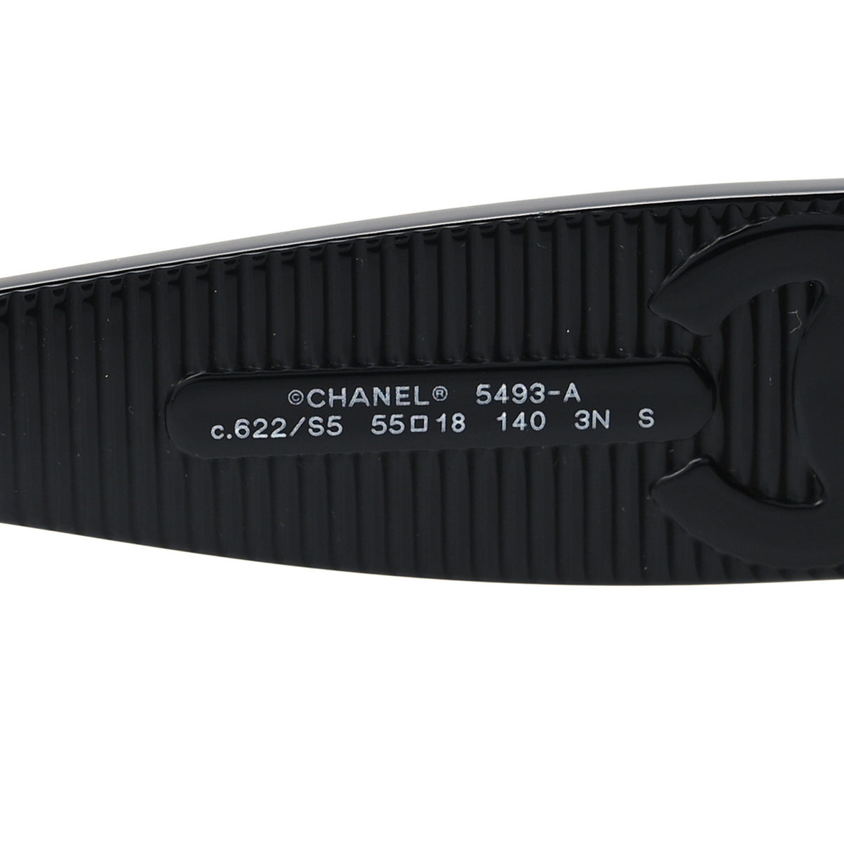 Chanel Acetate Rectangle Sunglasses 5493-A Black Brown 5 of 7