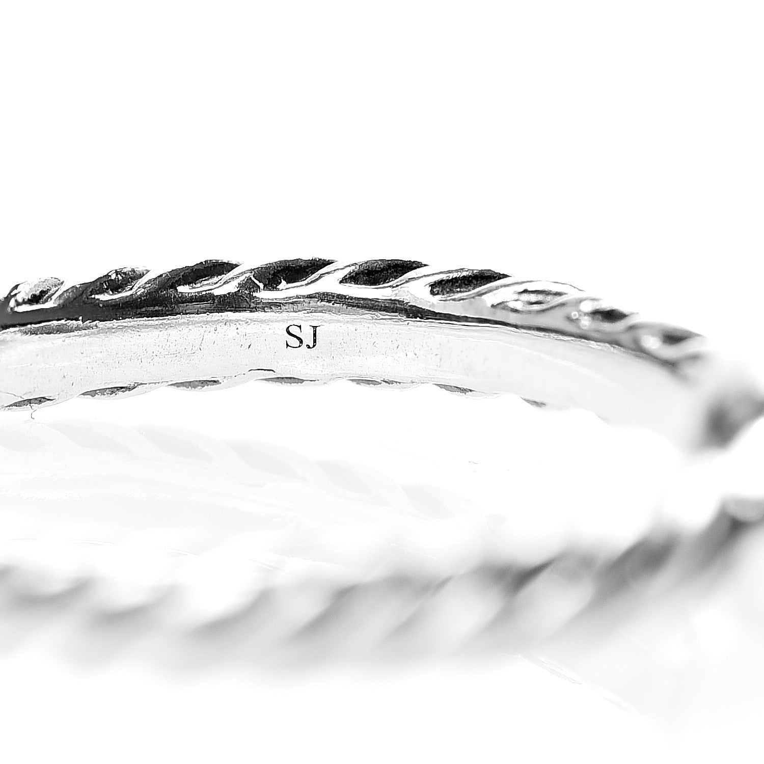 David Yurman Sterling Silver Diamond Petite Pave Oval Ring 49 4.75 4 of 4