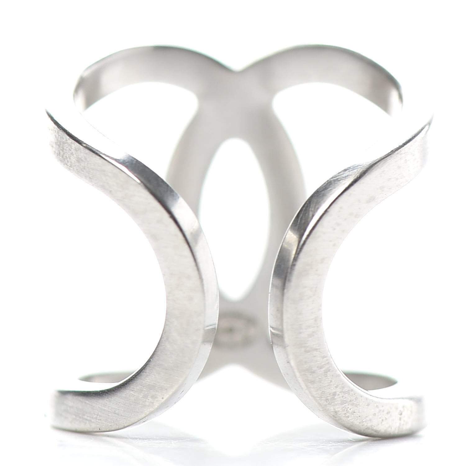 Chanel Metal CC Ring 6.25 Silver 4 of 5