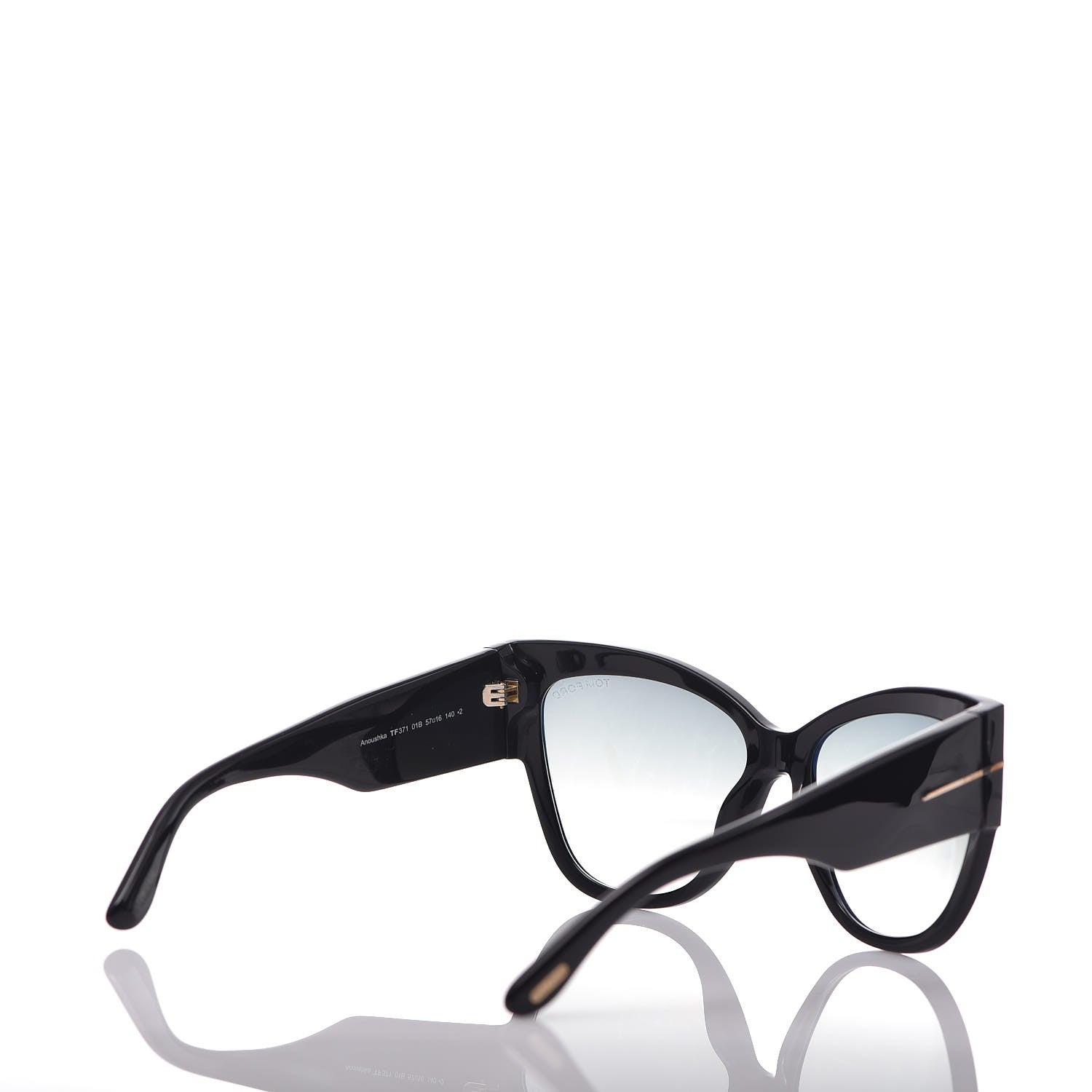 Tom Ford Acetate Anoushka Cat Eye Sunglasses TF371 Black 4 of 7