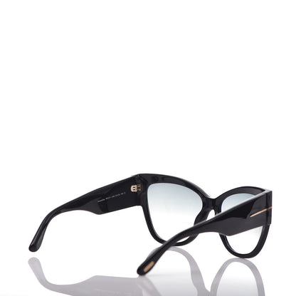 Tom Ford Acetate Anoushka Cat Eye Sunglasses TF371 Black 4 of 7