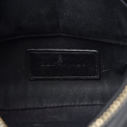 Saint Laurent Calfskin Matelasse Chevron Monogram A5 Wristlet Black 7 of 9