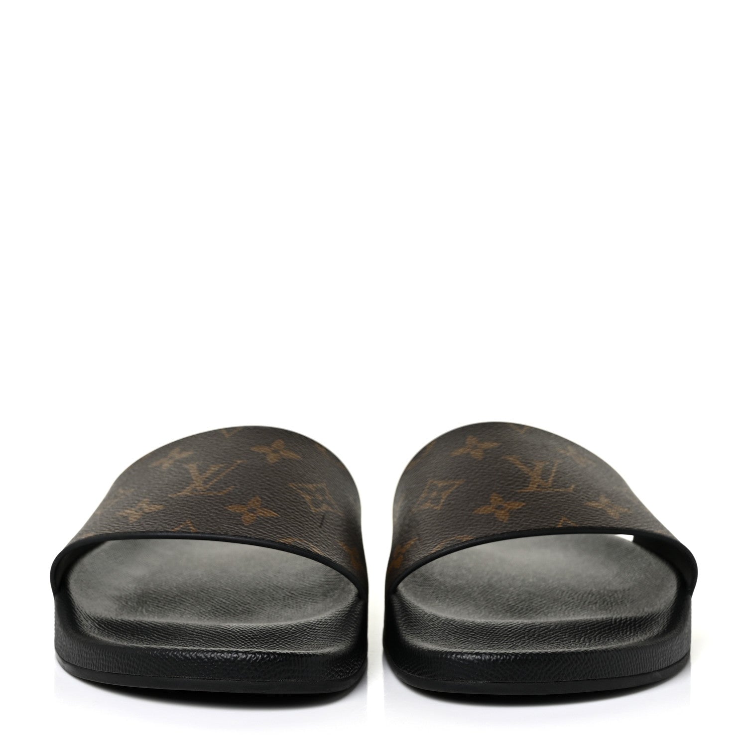 Louis Vuitton Rubber Monogram Mens Waterfront Mules 8.5 Macassar 2 of 9