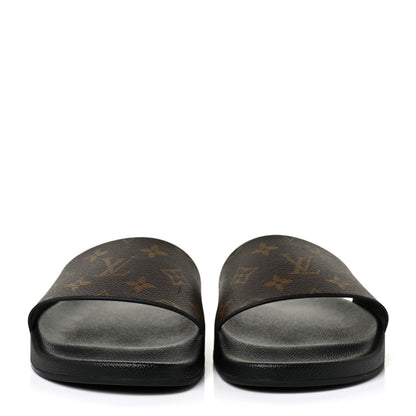 Louis Vuitton Rubber Monogram Mens Waterfront Mules 8.5 Macassar 2 of 9