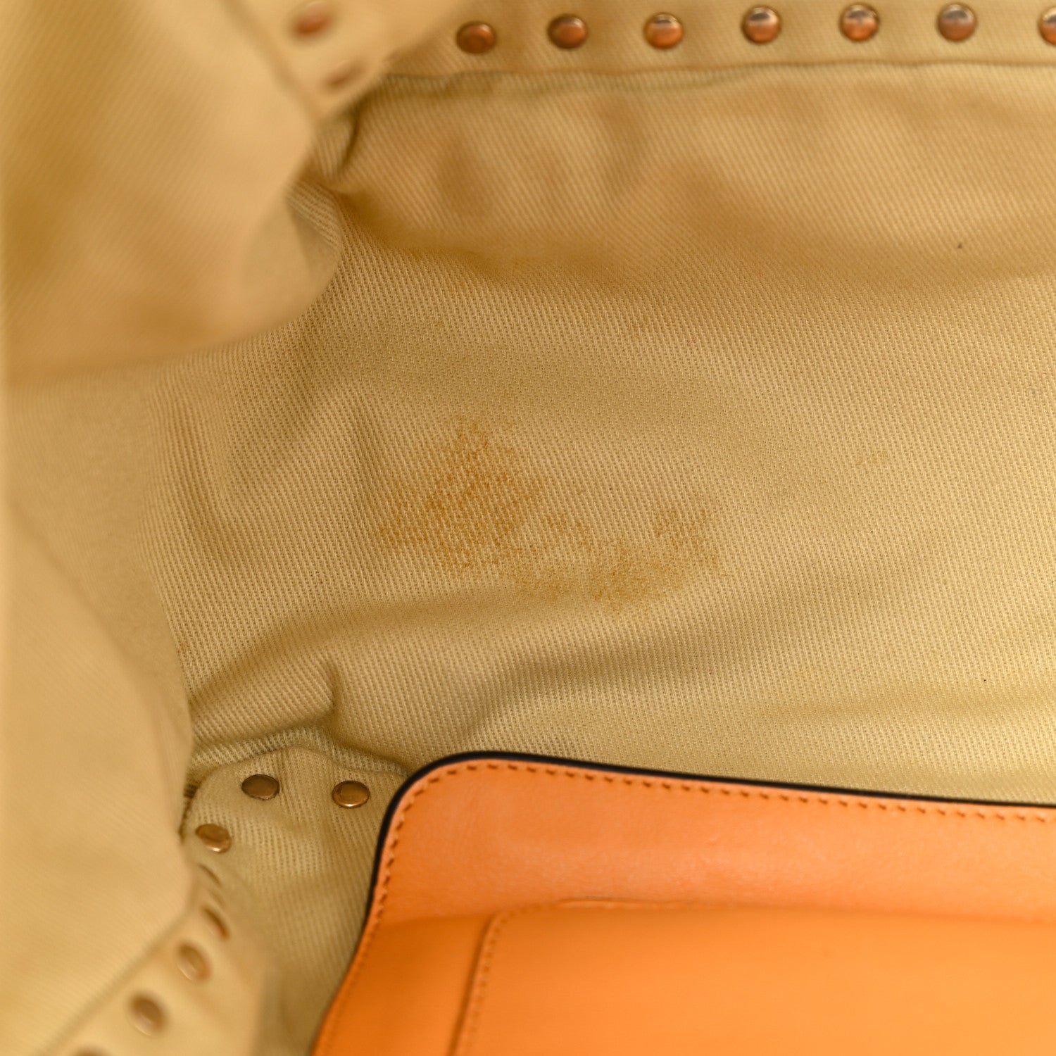 Valentino Garavani Vitello Medium Rockstud Tote Orange Fluo 10 of 13