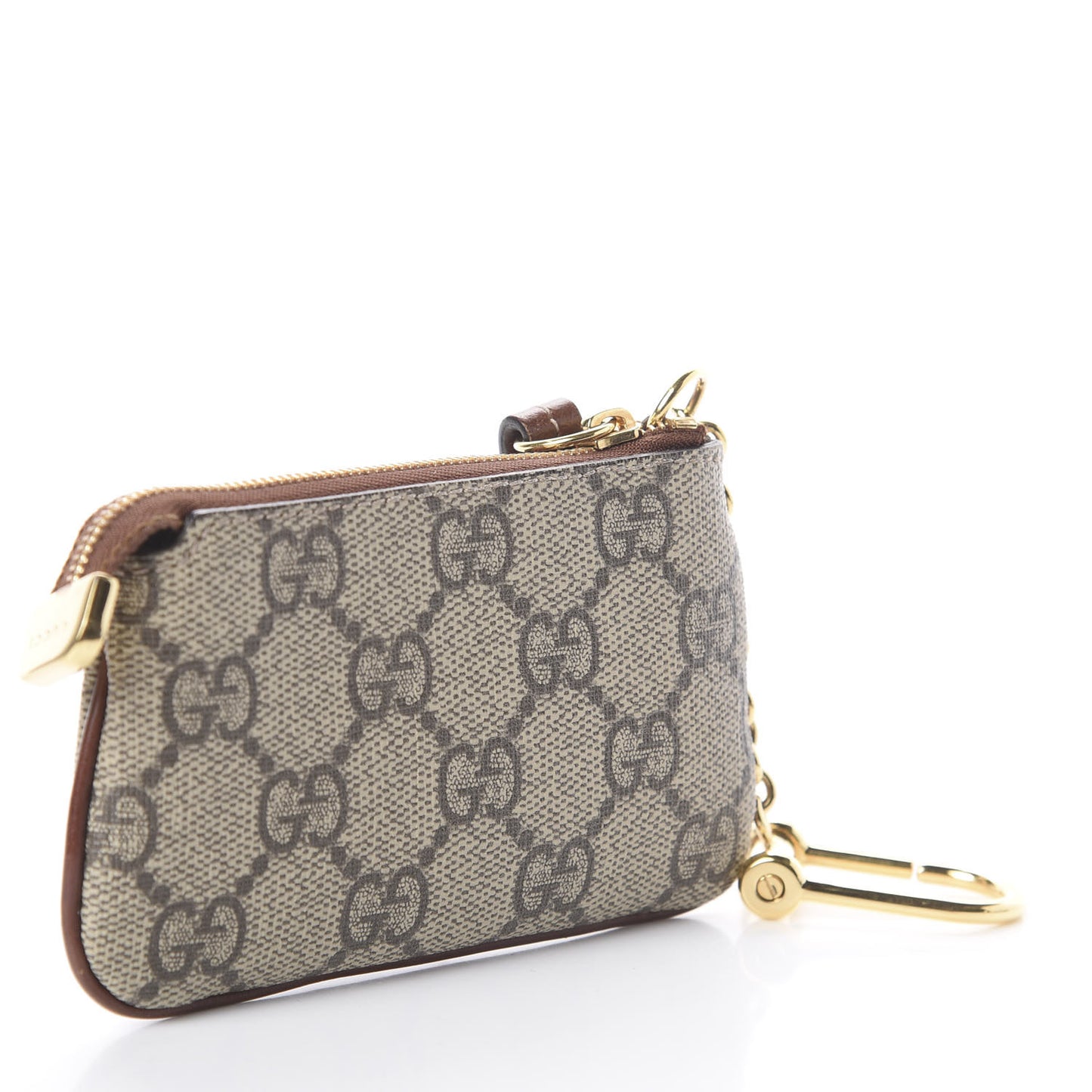 GG Supreme Monogram Key Case Brown