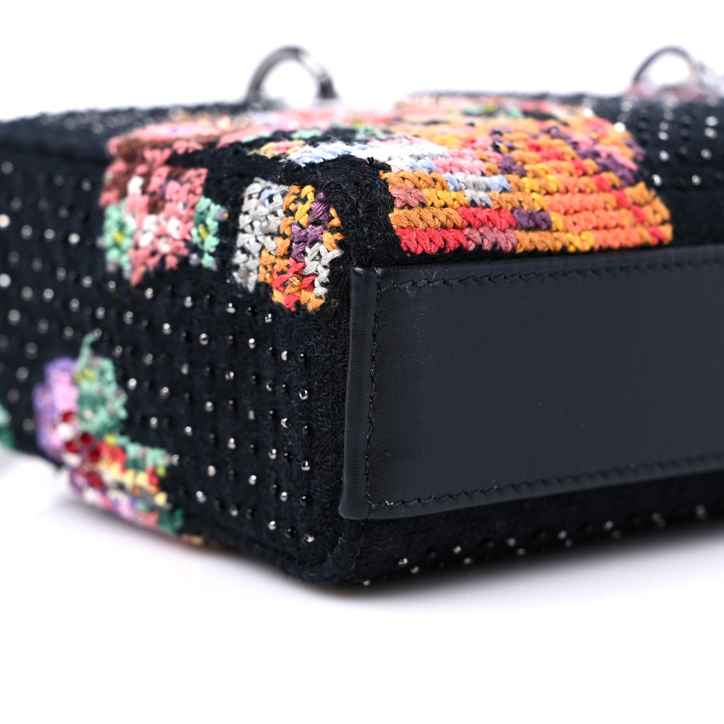 Embroidered Beaded Floral Lady D-Joy Black Multicolor
