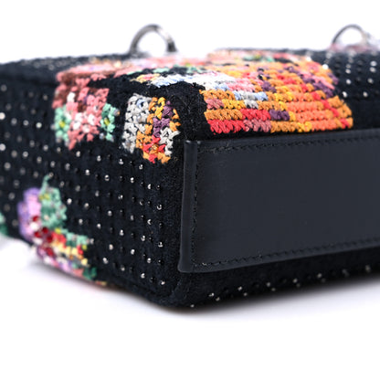 Christian Dior Embroidered Beaded Floral Lady D-Joy Black Multicolor 7 of 11