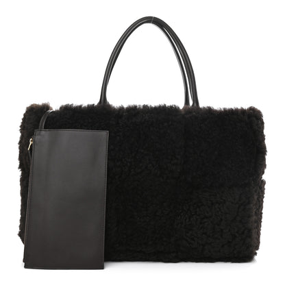 Bottega Veneta Shearling Intrecciato Arco Tote Fondant 1 of 10