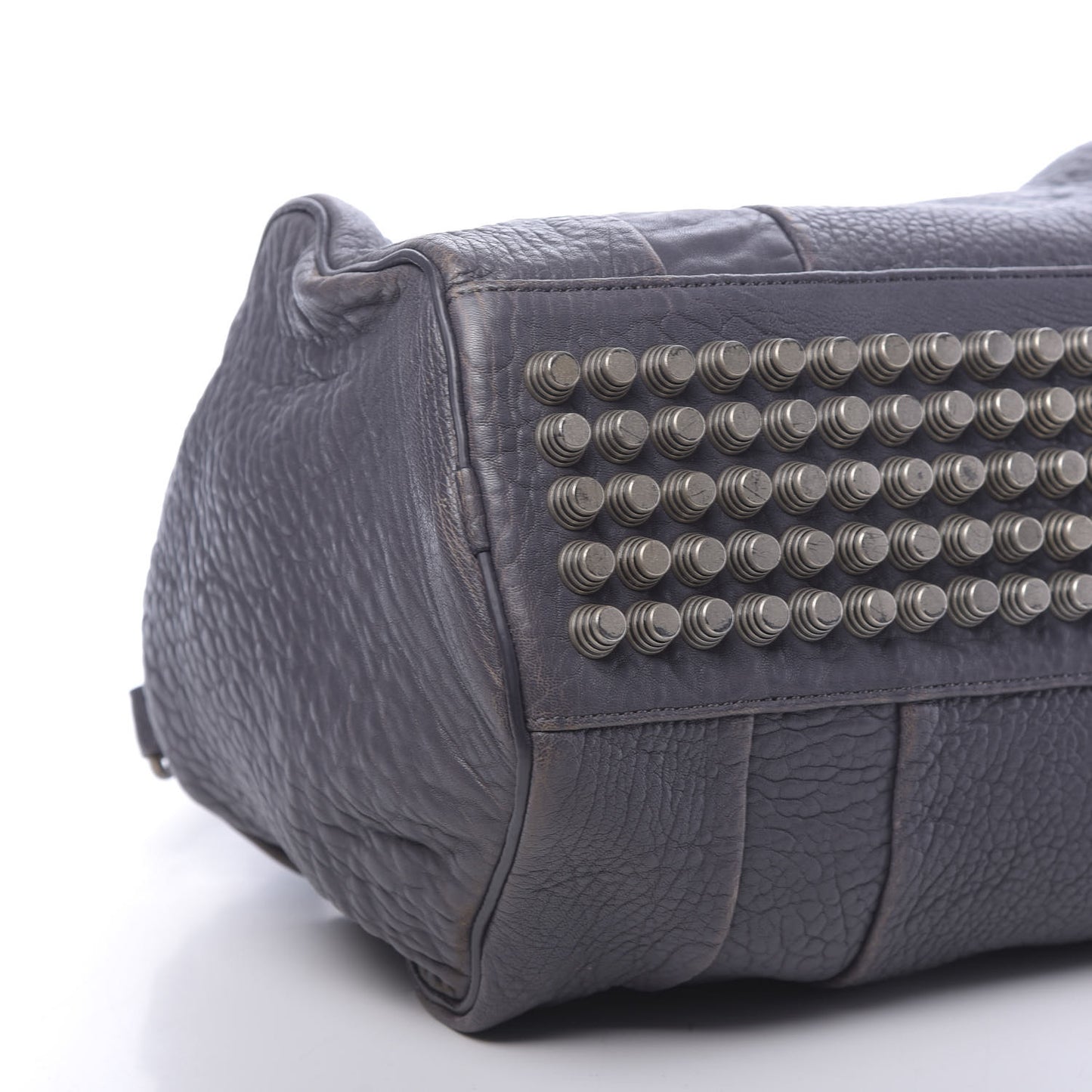 Pebbled Lambskin Rocco Tundra Silver Hardware