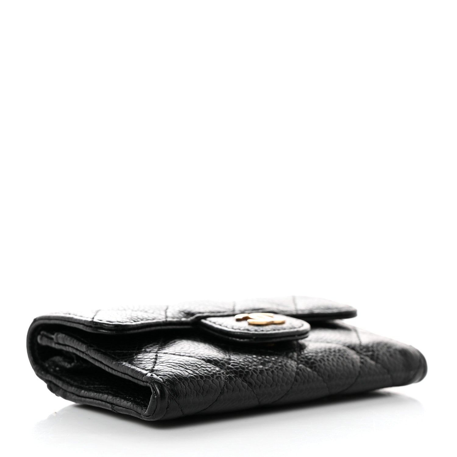 Chanel Caviar Quilted Flap Card Holder Wallet Black 4 of 12