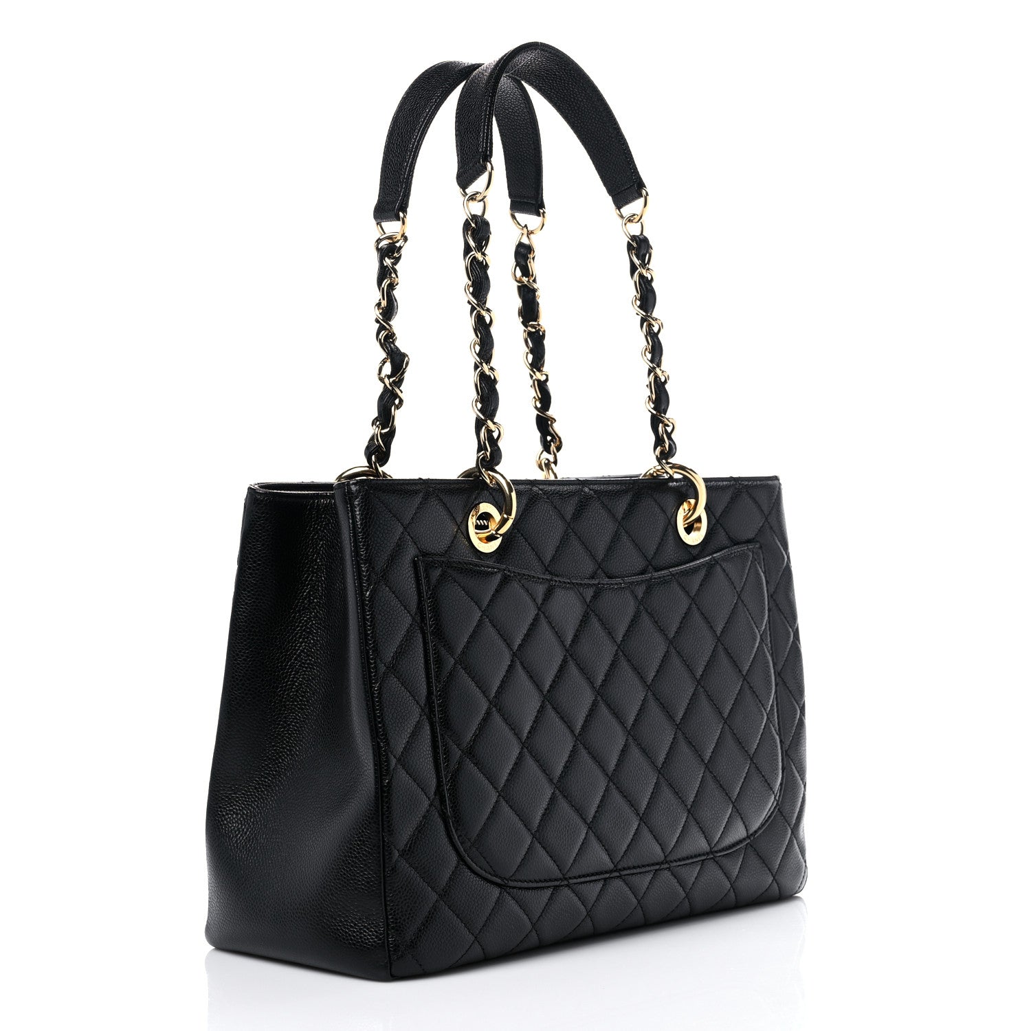 Chanel Caviar Quilted Grand Shopping Tote GST Black 3 of 10