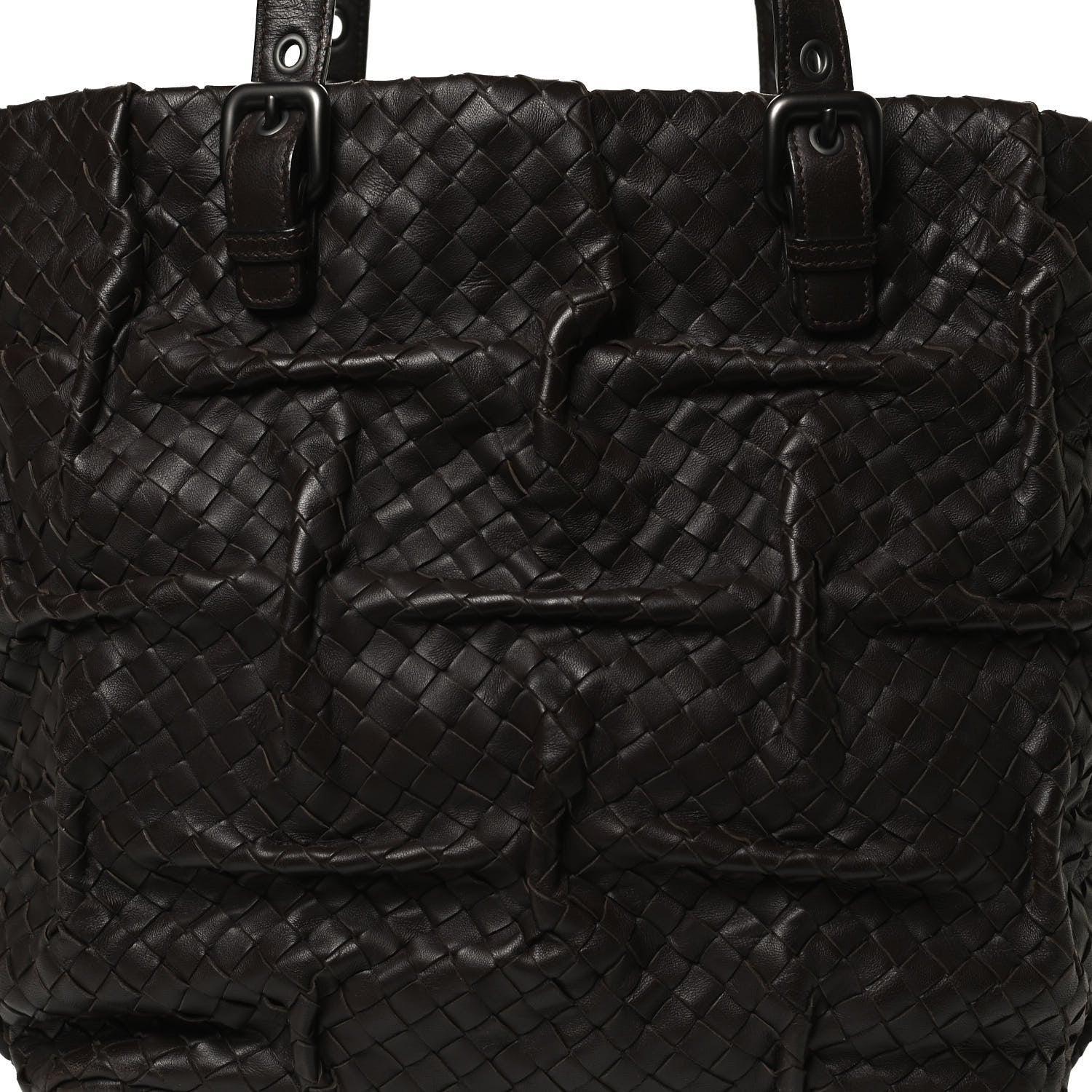 Bottega Veneta Nappa Intrecciato Pleated Tote Ebano 9 of 14