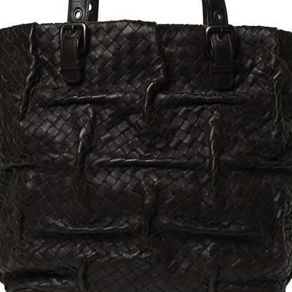 Bottega Veneta Nappa Intrecciato Pleated Tote Ebano 9 of 14