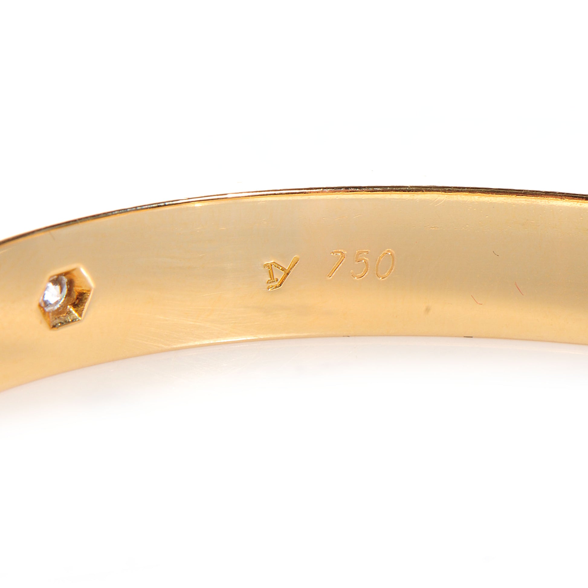 Cartier 18K Yellow Gold 6 Diamond LOVE Bracelet 18 4 of 5