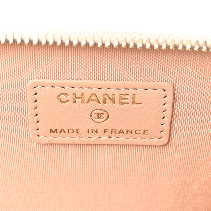 Chanel Lambskin Quilted Small Top Handle Vanity Case With Chain Beige 6 of 10