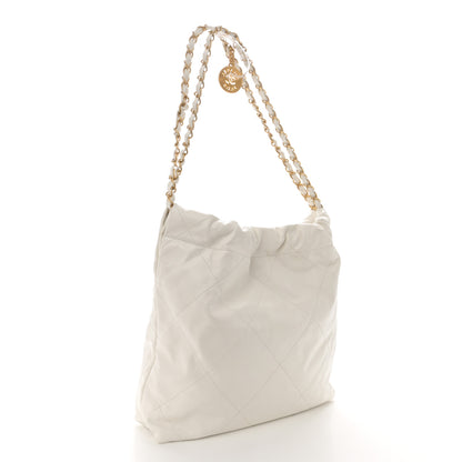 Chanel Shiny Calfskin Quilted Small Chanel 22 White 4 of 11
