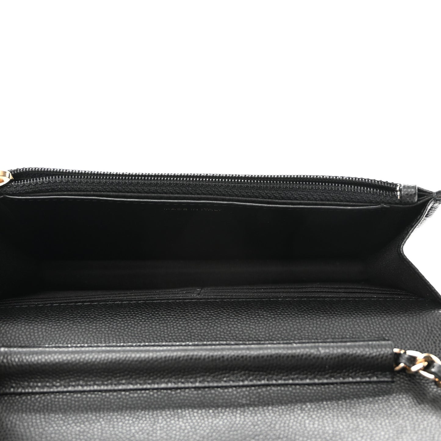 Caviar Quilted French New Wave Chain CC Wallet On Chain WOC Black