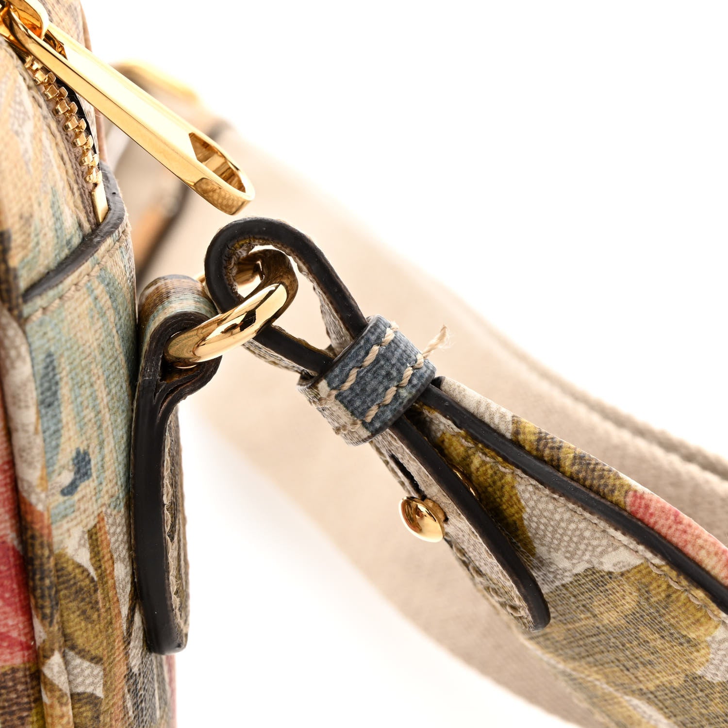 Gucci GG Supreme Monogram Water Flora Web Studded Mini Ophidia Flap Shoulder Bag Beige White Multicolor 11 of 12