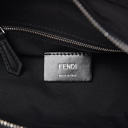 Fendi Nylon Fabric Jacquard Chamois FF 1974 East West Messenger Black Nuvola 5 of 9