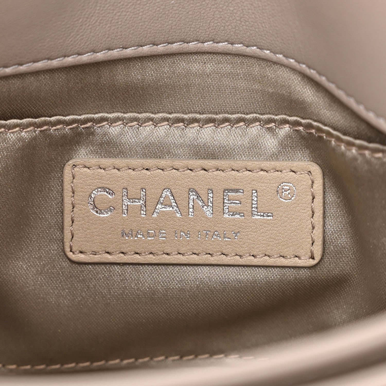 Chanel Lambskin Quilted Small Chanel 4 Flap Grey 6 of 10